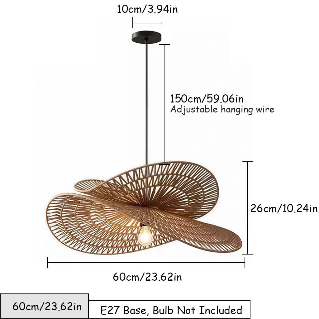 Lampe Suspendue en Rotin Bohème