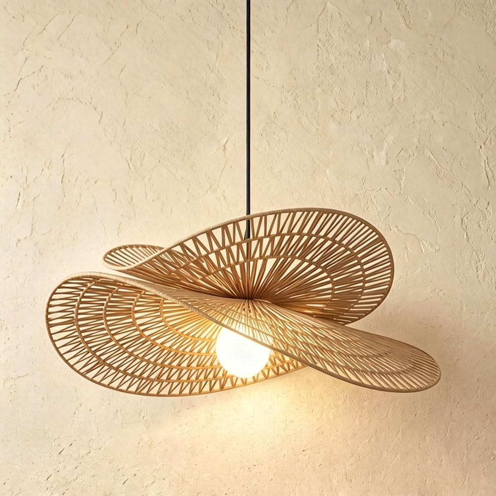 Lampe Suspendue en Rotin Bohème