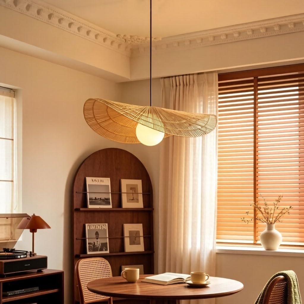 Lampe Suspendue en Rotin Bohème