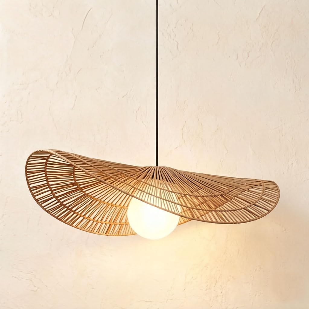 Lampe Suspendue en Rotin Bohème