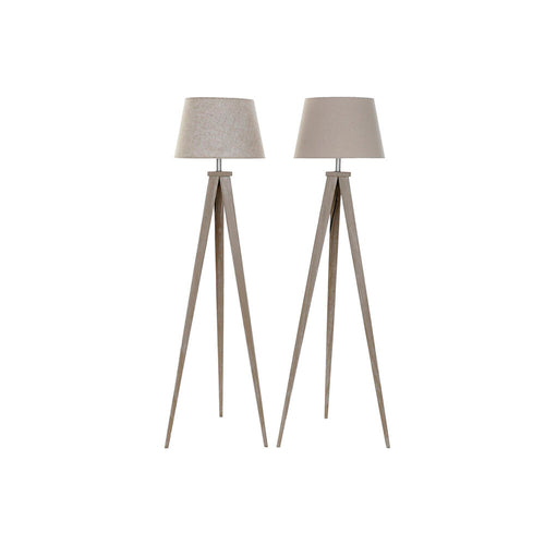 Lampadaire Trépied Beige Lin