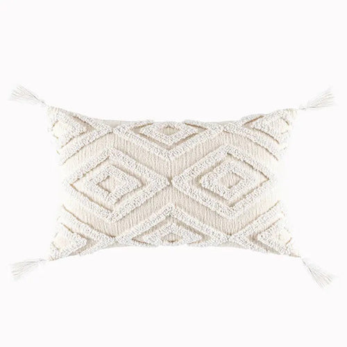Housse de Coussin Boho Géométrique