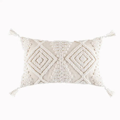 Housse de Coussin Boho Géométrique