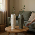 Duo Vases Visage Céramique